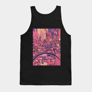 Zagreb Map Pattern in Purple & Pink Tank Top